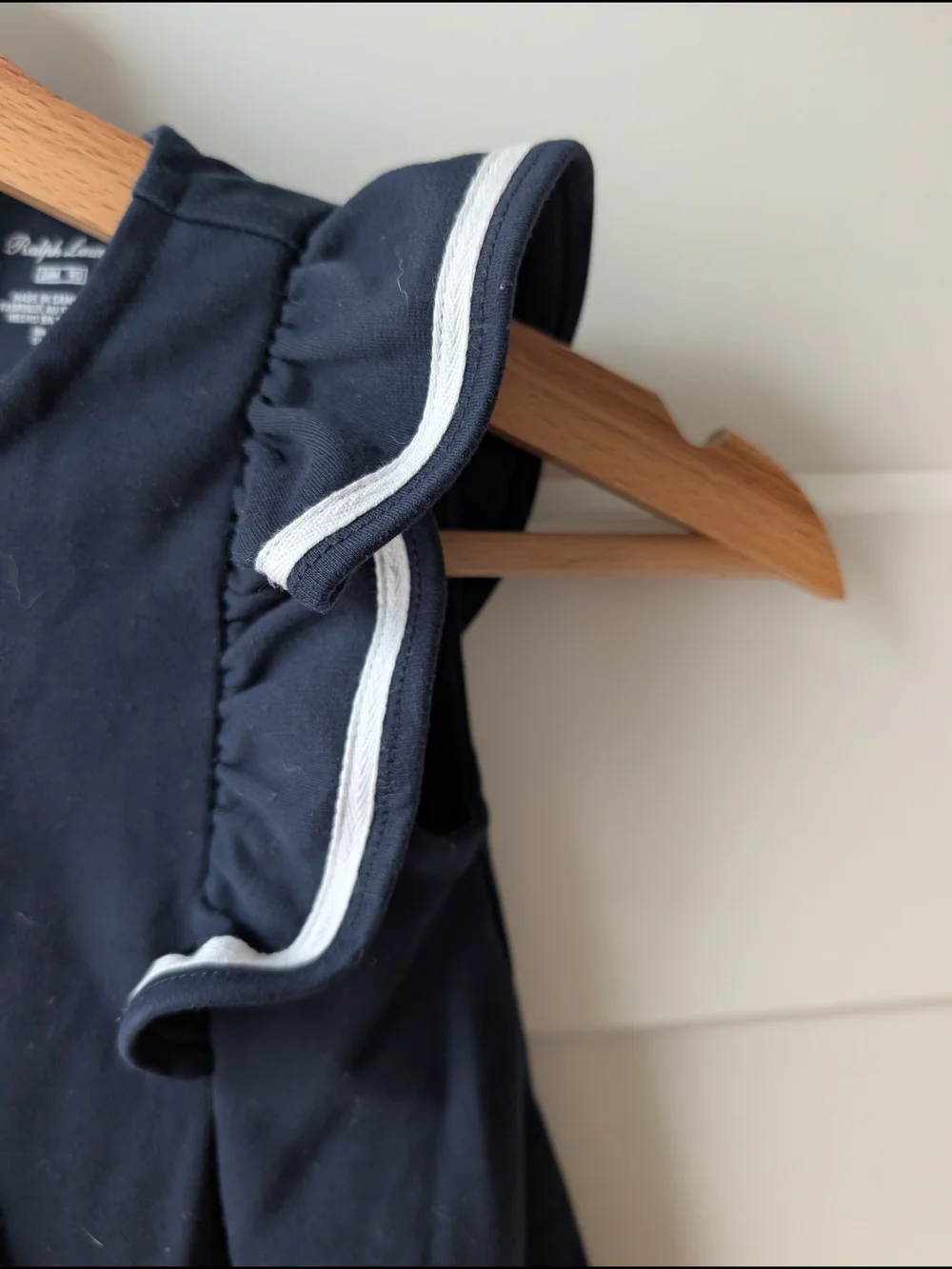 Ralph Lauren Navy Toddler Dress with White Trim, 24 Mo